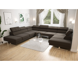 NAROŻNIK EMPORIO MAX I 300X350X220 - lewa , Odcienie Brązu
