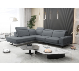 NAROŻNIK FIORE 265x220 CM - Odcienie szarości , lewa