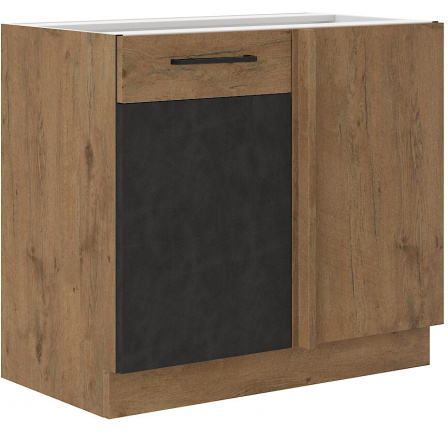 Dolní rohová skřínka VEGAS - 105 ND 1F BB, Dub Lancelot / Matera