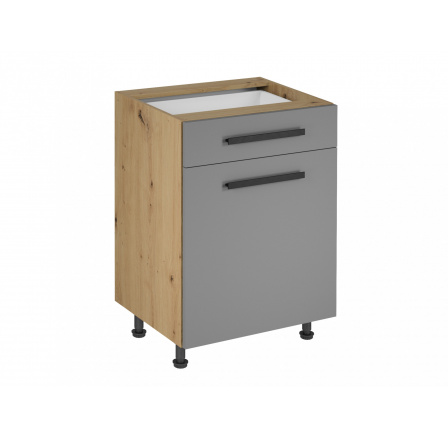 Konyhai alsó szekrény Langen D60S1, bézs/tölgy artisan