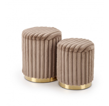 FIDO 2 Puff Készlet, Cappuccino/Arany