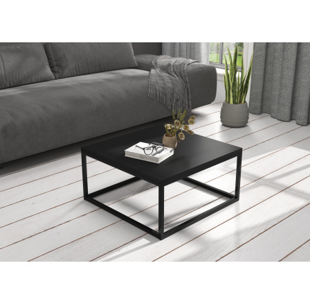 BELTEN dohányzóasztal 65x65 Fekete+Fekete