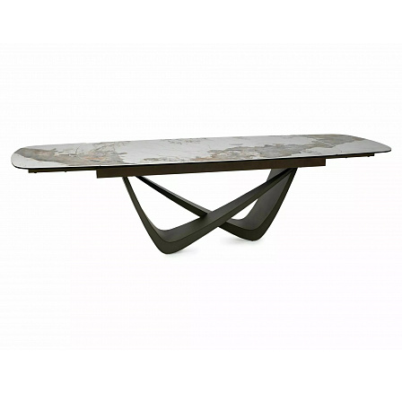 Étkezőasztal - MARANELLO Kerámia, Pandro Fehér Fényes / Réz