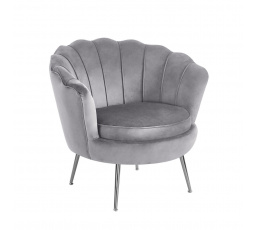 Velvet szürke fotel /arany lábak/ LC-032-1