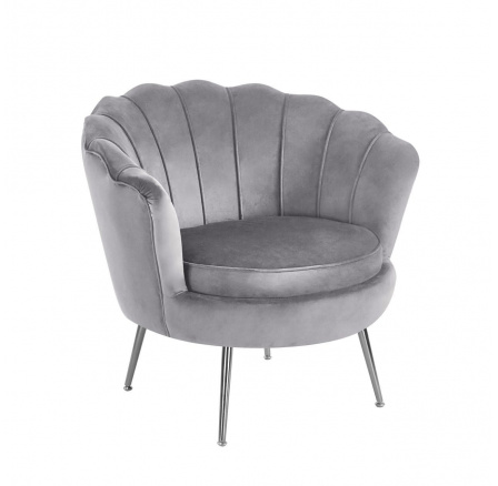 Velvet szürke fotel /arany lábak/ LC-032-1