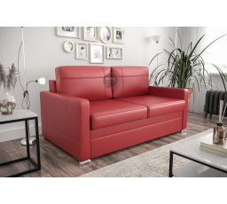 SOFA Z FUNKCJĄ SPANIA AVANTI IV 187CM - SKÓRA NATURALNA - Skóra czerwona