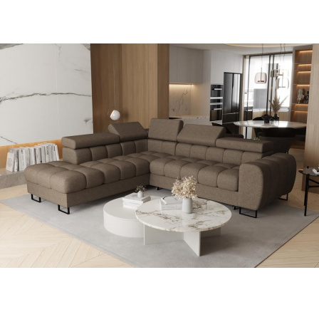 NAROŻNIK ROZKŁADANY ASPEN 260x225 CM - lewa , Odcienie beżu