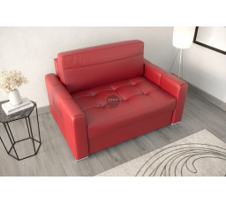 SOFA VERONA I 140 CM SKÓRA NATURALNA - Skóra czerwona