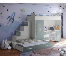 Vyvýšená postel PARADISE 5, Kašmír Máta Lesk