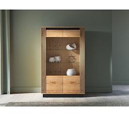 URSO 05 vitrin, arany Craft tölgy / fekete 