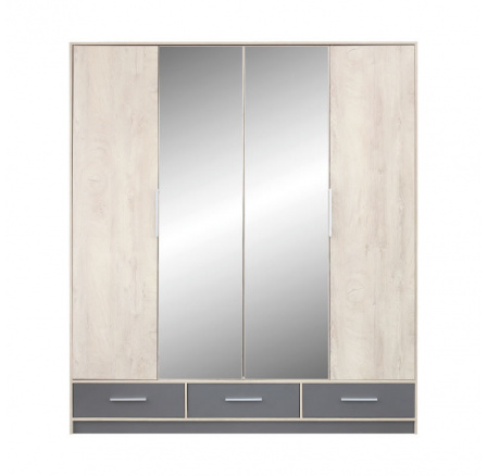 ISKO ruhásszekrény - ISL1, Tölgy/Antracit