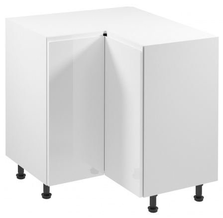 Konyhai alsó szekrény - ASPEN D90N, Fehér/Fehér fényes