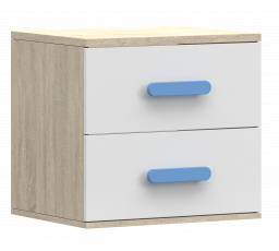 SMYK III éjjeliszekrény - 22, Sonoma Tölgy/Fehér/Kék
