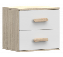 SMYK III éjjeliszekrény - 22, Sonoma Tölgy/Fehér/Sonoma