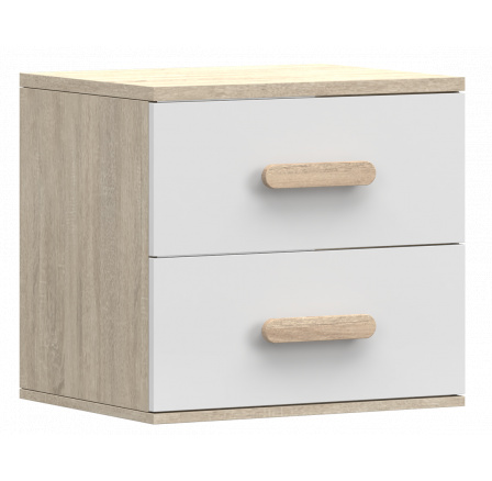 SMYK III éjjeliszekrény - 22, Sonoma Tölgy/Fehér/Sonoma