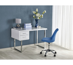 Íróasztal B30, fehér/króm