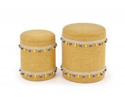 GRADO puff - 2 puff készlet, sárga