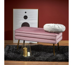 VELVA puff, rózsaszín/arany