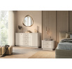 2 x VESPER SZAFKA NOCNA 56 2SZ - cashmere mdf / cashmere / złote uchwyty / cokół