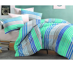 Bavlněný povlak na polštář Tema blue 50x70