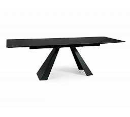 SALVADORE CERAMIC 160 étkezőasztal, fekete/Fekete matt