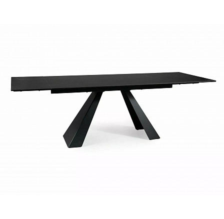 SALVADORE CERAMIC 160 étkezőasztal, fekete/Fekete matt