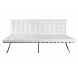 Sofa BA3 három személy részére, fehér természetes bőr