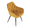 Jídelní židle, žlutá, sametová látka, DCH-421 YEL4