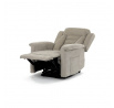 Polohovací křeslo, elektrické kabelové ovládání, béžová, látka, TV-7072 LAN2