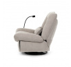 Polohovací křeslo, elektrické zabudované ovládání, béžová, látka, TV-7081 LAN2