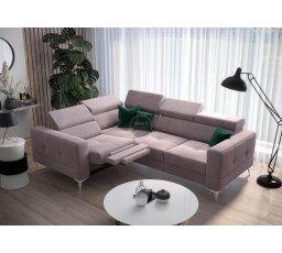 NAROŻNIK TOSCANIA RELAX Z FUNKCJĄ SPANIA 185X250 - Odcienie fioletu , lewa