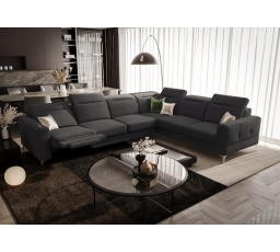 NAROŻNIK Z FUNKCJĄ RELAX MALIBU MAX 320x250 - prawa , Odcienie szarości