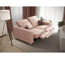 SOFA MALIBU II RELAX 180 CM SKÓRA NATURALNA - Skóra pudrowy róż