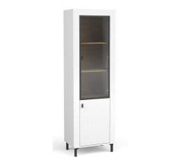 MOSSA MO3 vitrin, Whisky Tölgy/Fehér Matt