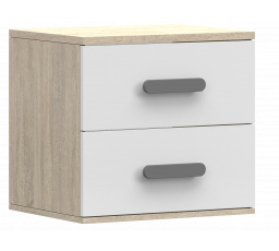 SMYK III éjjeliszekrény - 22, Sonoma Tölgy/Fehér/Szürke