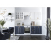 VIKTORIA 240 konyhai szett, Fehér/Sötétkék