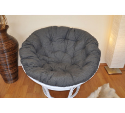Polstr deluxe na křeslo papasan 110 cm - tmavě šedý melír