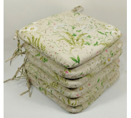 Sedák 40x40 cm látka kapradí - set 6 kusů