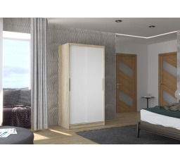 ASTEN 100 tolóajtós szekrény Sonoma+Fehér