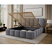 Bed Edvige+ wooden frame/ gas lift / bedding box 180x200 Royal 04 Not applicable 1
