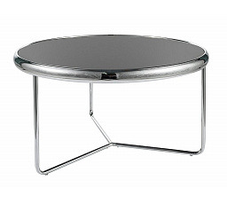 SCARLET dohányzóasztal, Fekete/Króm FI74