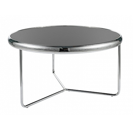 SCARLET dohányzóasztal, Fekete/Króm FI74