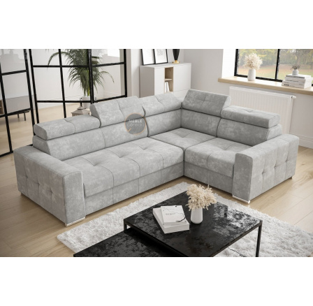 NAROŻNIK Z FUNKCJĄ SPANIA MARGO II 270X197 - prawa , Wybierz własny kolor - Zapisz swój wybór - Galeria tkanin poniżej