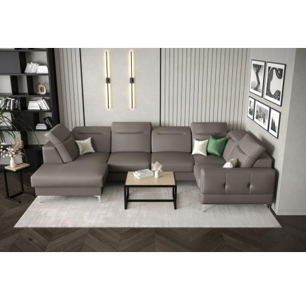 NAROŻNIK MALIBU MAX II 180x350x182 CM SKÓRA NATURALNA - Skóra szara , Strona prawa NAROŻNIK MALIBU MAX II 180x350x182 CM SKÓRA NATURALNA - Skóra szara , Strona prawa