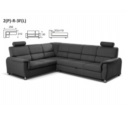 Rohová sedací souprava DUO EVER  2 (P) - R  - 3F (L) , Inari Loft Solar Whisper