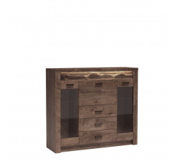 INDIANAPOLIS I8 vitrin, sötét kőris