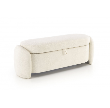 Tárolóval ellátott FICARIA puff, Krémszínű