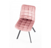 Étkezőszék K332 VELVET, Rózsaszín Bluvel 52/Fekete