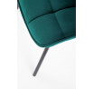 Étkezőszék K332 VELVET, Türkiz Bluvel 85/Fekete