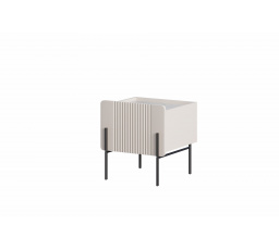 Szafka nocna Malmi z szufladą 45 cm - kaszmir / crema bianca / czarne nóżki